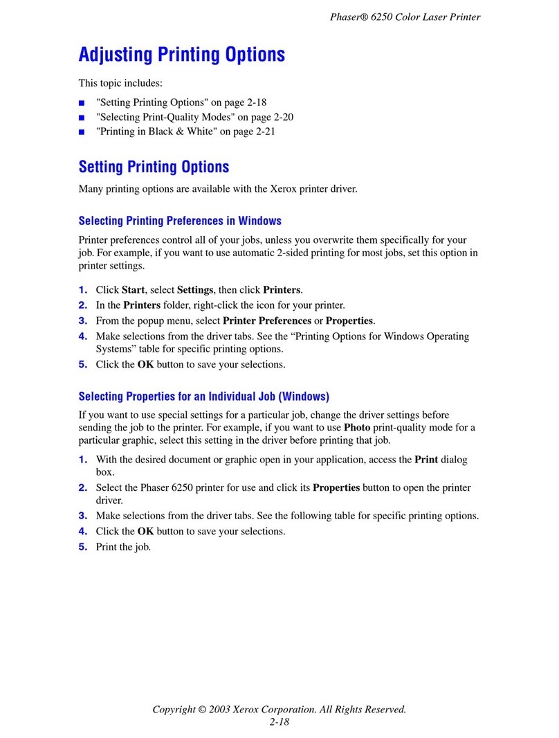 Xerox PHASER 6250 Service manual
