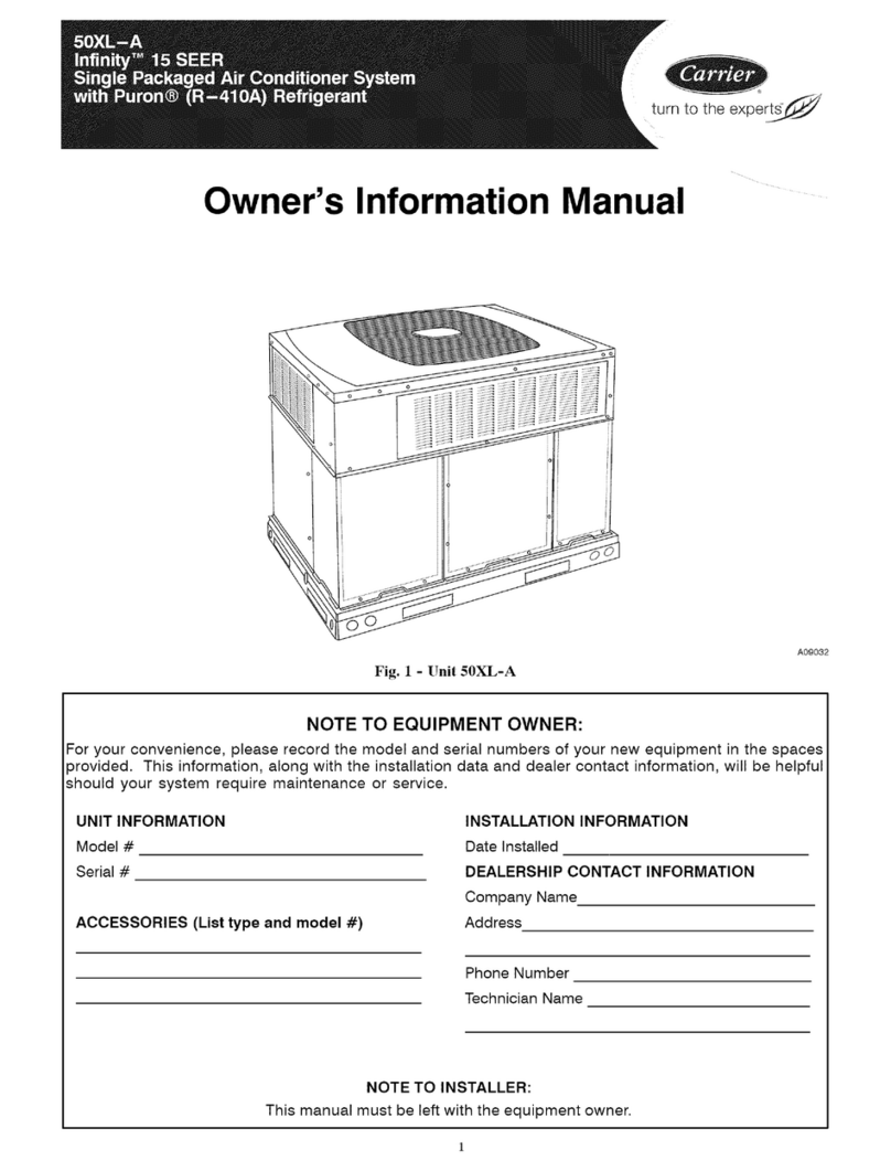 Carrier 50XL-A Instruction Manual