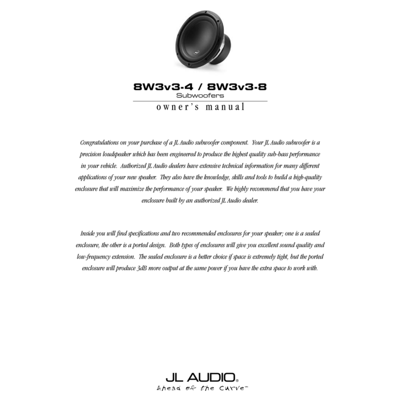 JL Audio 8W3v3-4 User manual