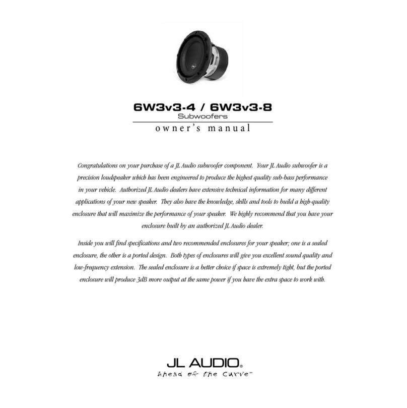 JL Audio 6W3v3-4 User manual
