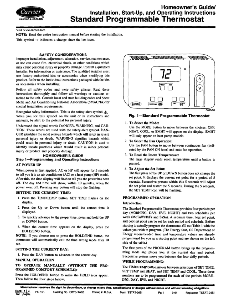 Carrier O3TS-TA32 Guide Homeowner's guide Carrier O3TS-TA32 Guide Homeowner's guide