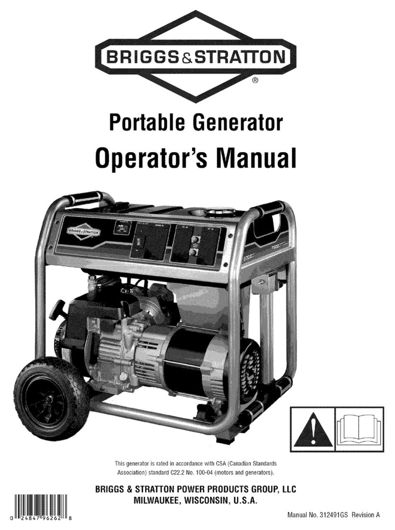 Briggs & Stratton Generator User manual