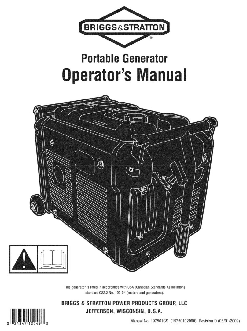 Briggs & Stratton Portable Generator User manual