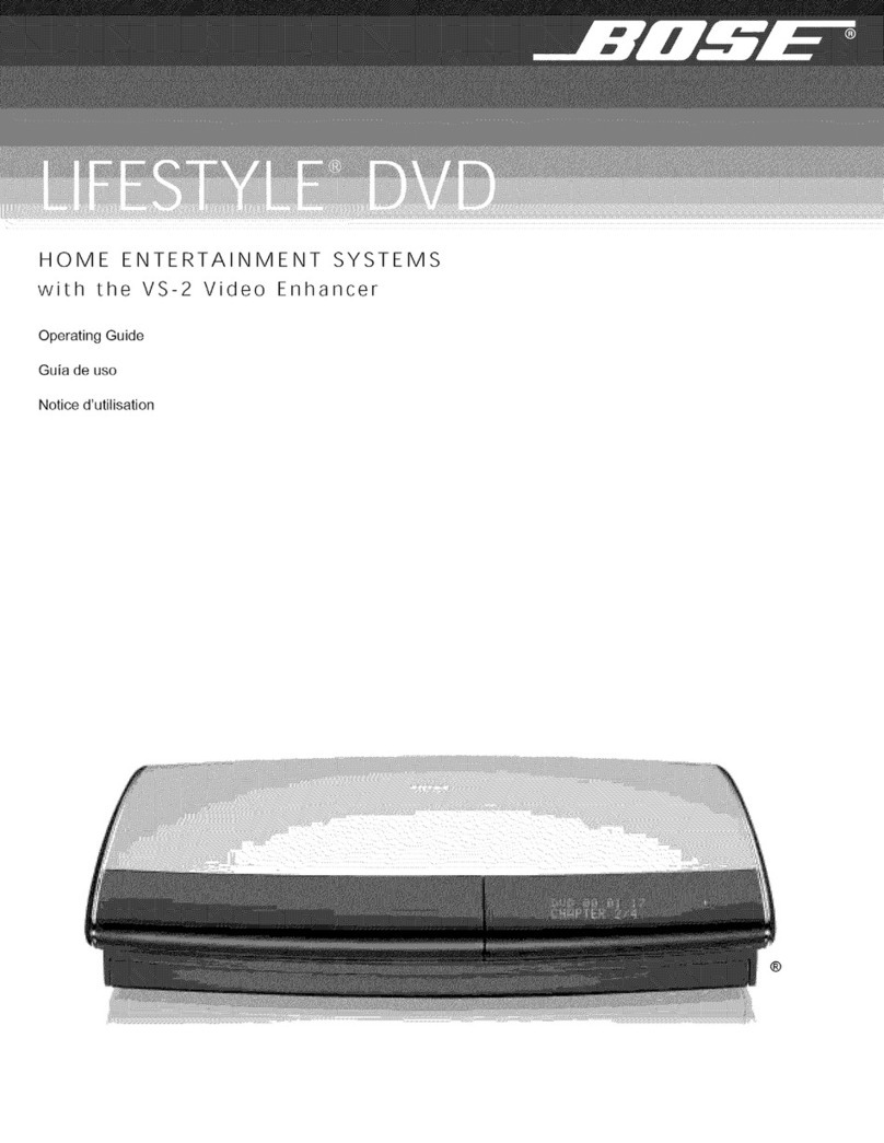 Bose Lifestyle Music Center operating guide