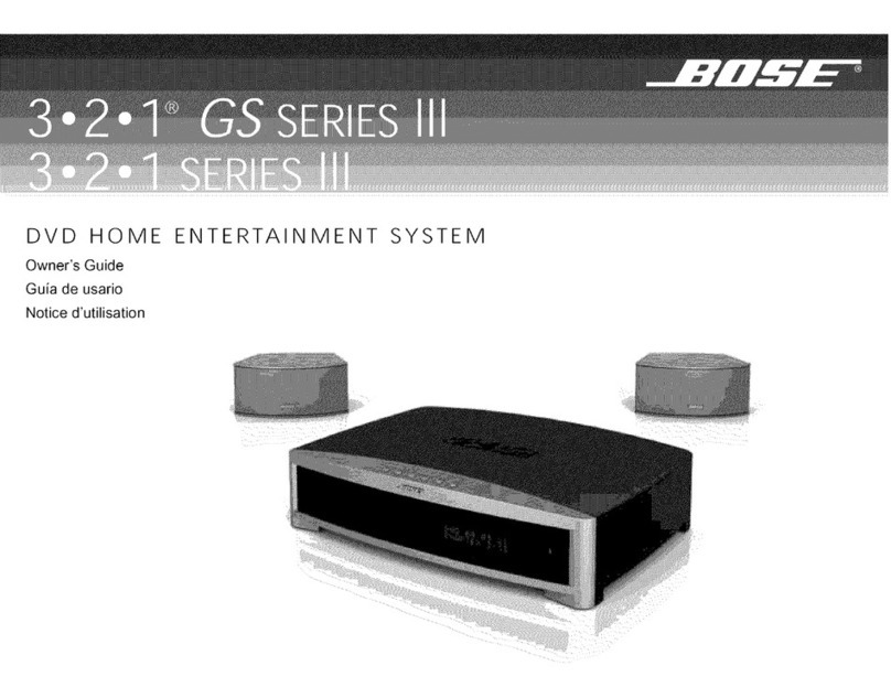 Bose 3-2-1GS SERIES III User manual