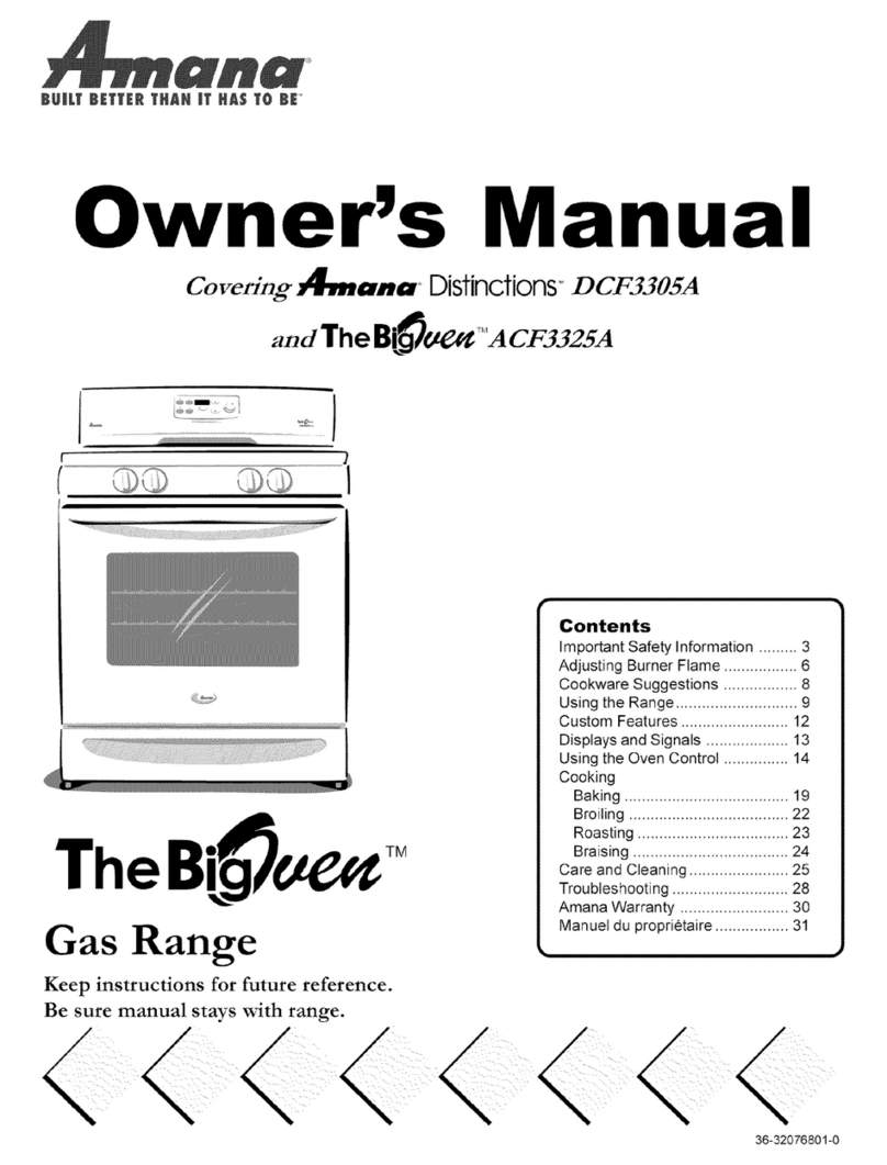 Amana Distinctions DCF3305A owner's manual