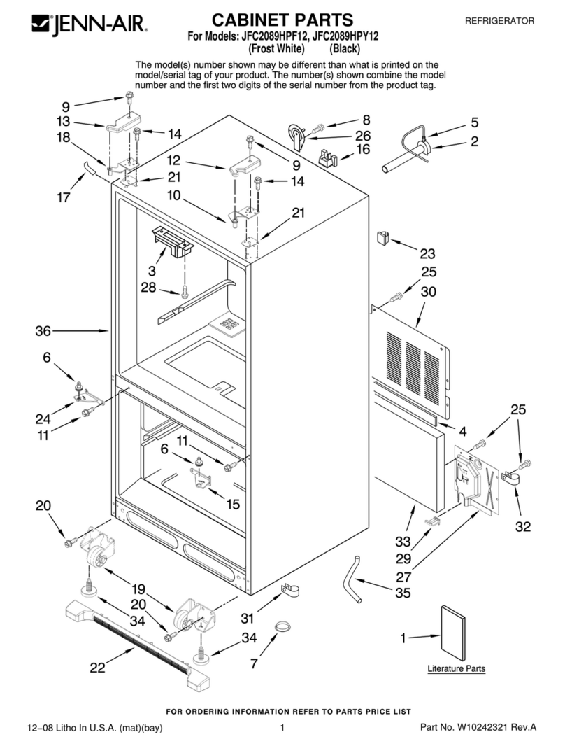 Jenn-Air JFC2089HPY12 parts list