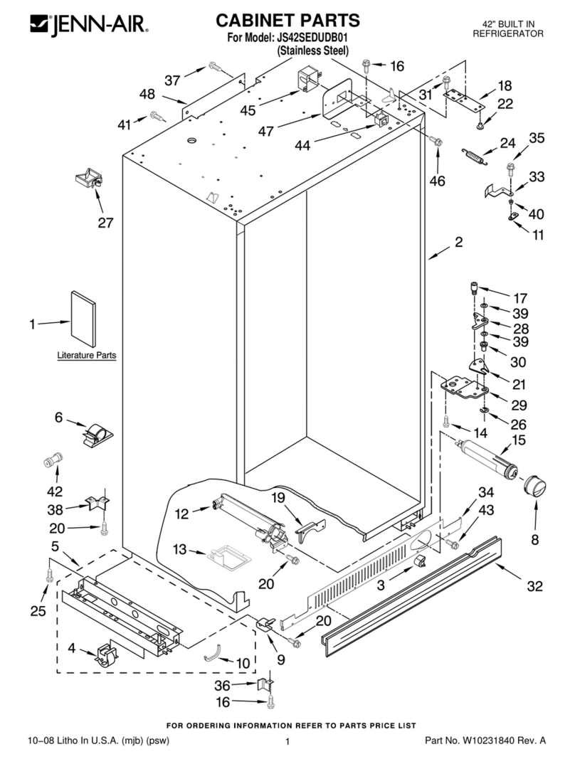 Jenn-Air JS42SEDUDB01 parts list