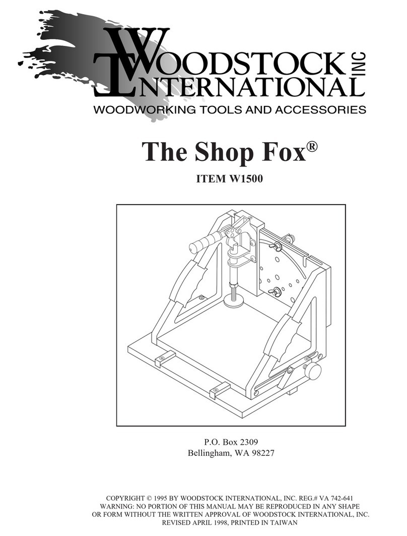 Woodstock THE SHOP FOX W1500 instructions