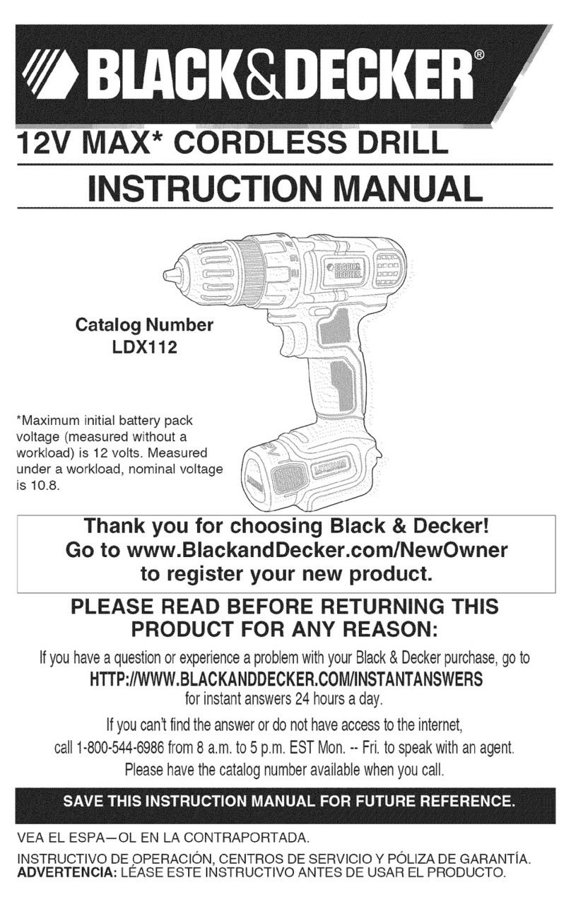 Black & Decker LDX112 User manual
