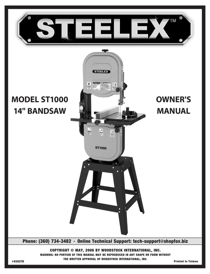 Woodstock STEELEX ST1000 owner's manual