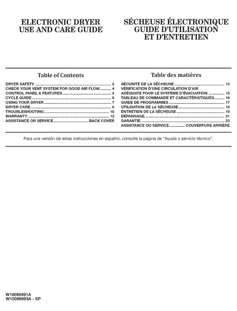 Amana W10096991A User manual