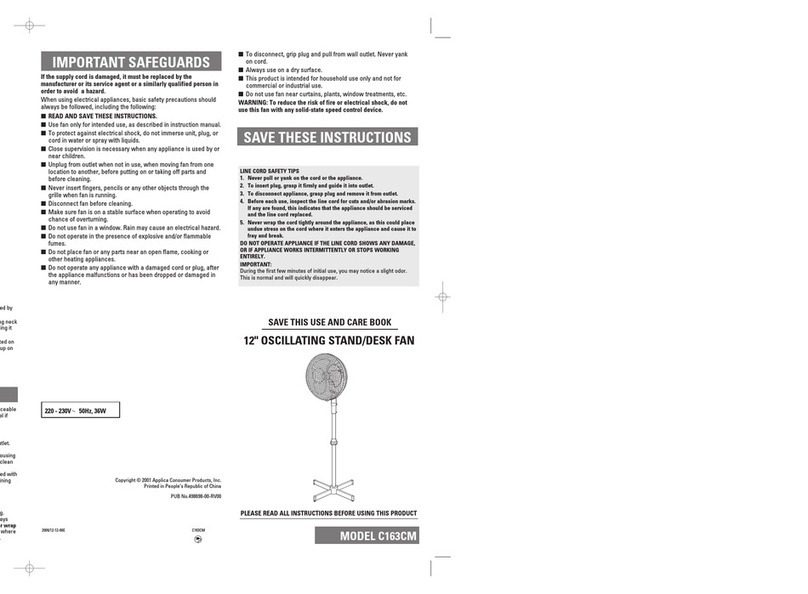 Applica C163CM Use and care book
