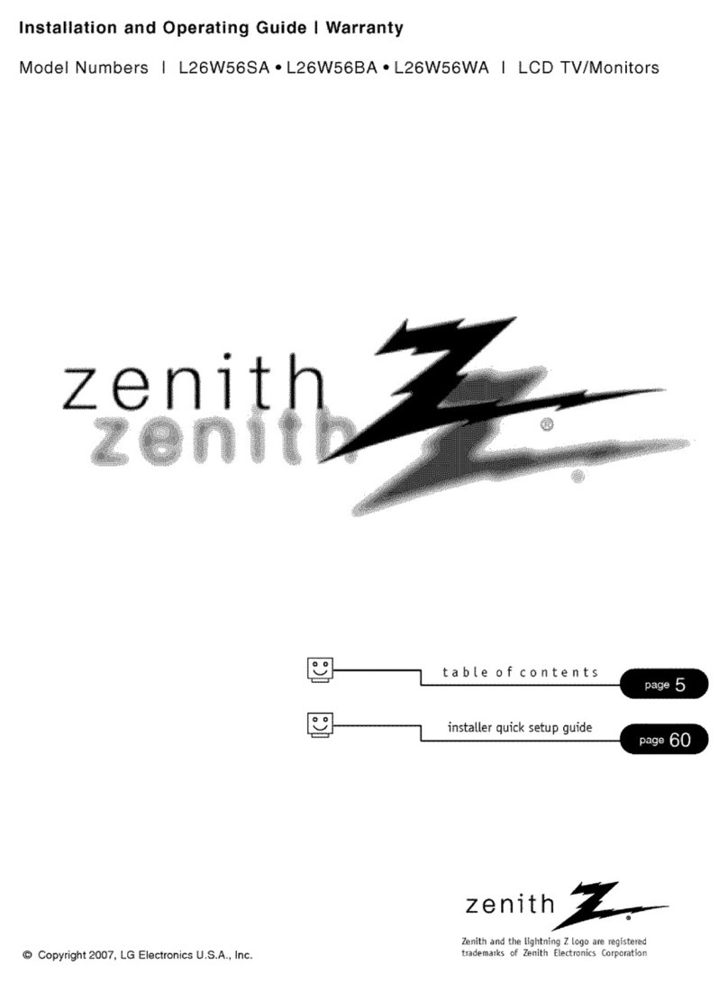 Zenith L26W56SA and Installation guide