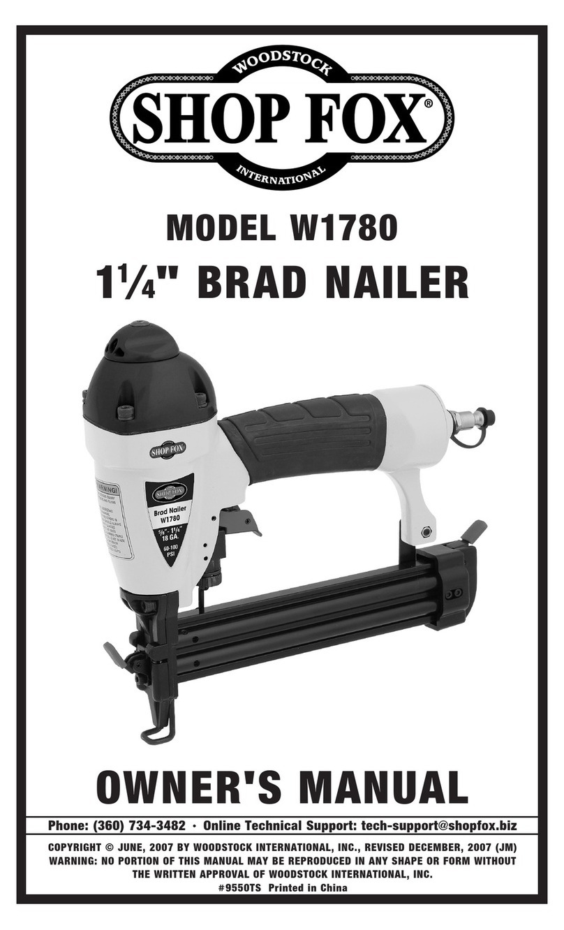 Shop fox SHOP FOX W1780 owner's manual