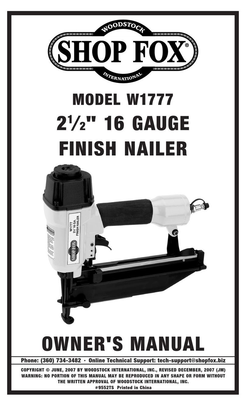 Shop fox SHOP FOX W1777 owner's manual
