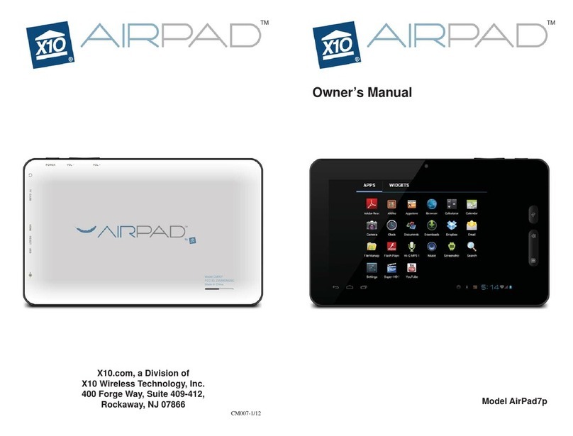 X10 AirPad7p owner's manual