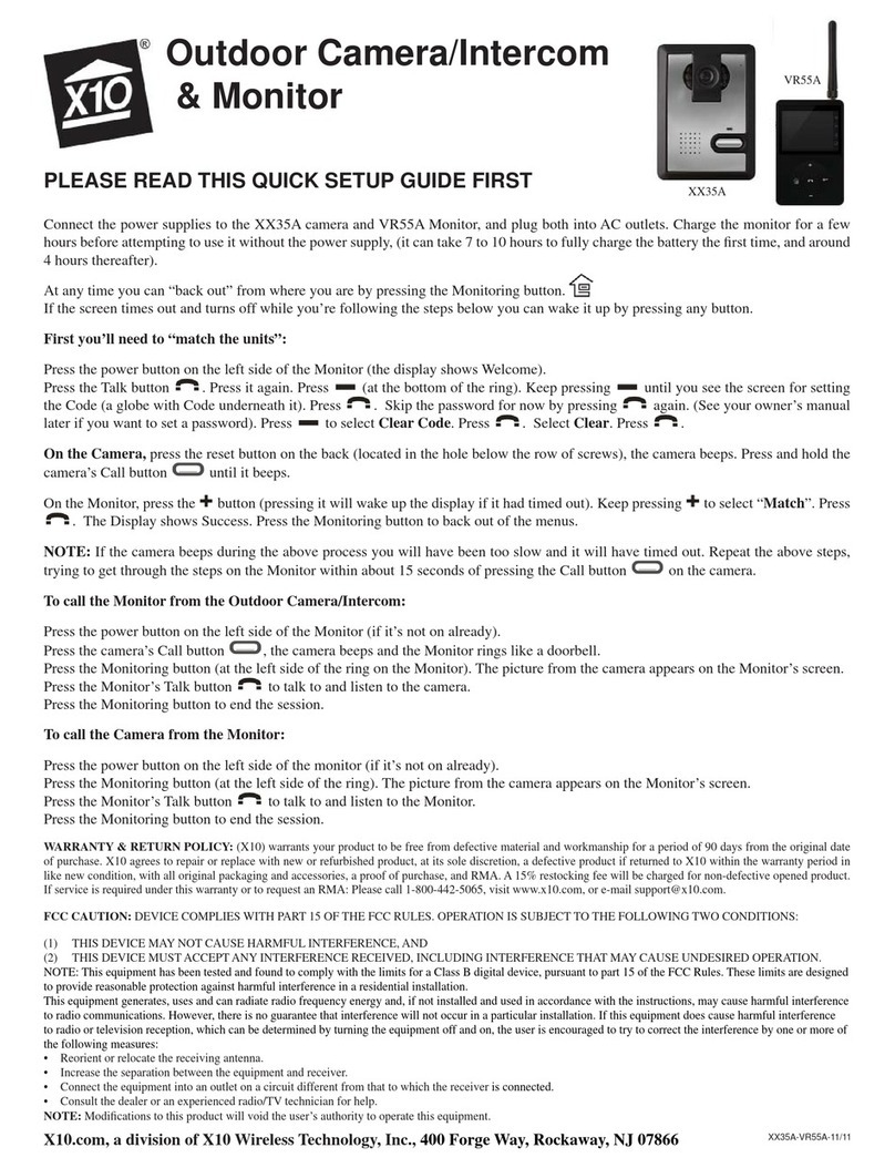 X10 VR55A User manual