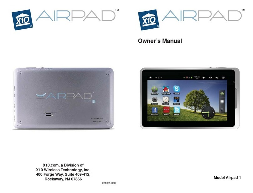X10 AIRPAD 1 owner's manual