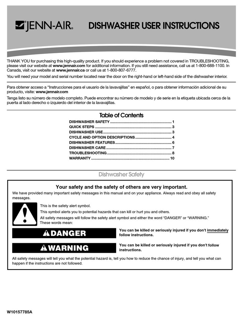 Jenn-Air JDB1095AWB0 User manual