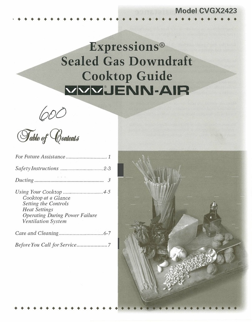 Jenn-Air EXPRESSIONS CVGX2423B User manual