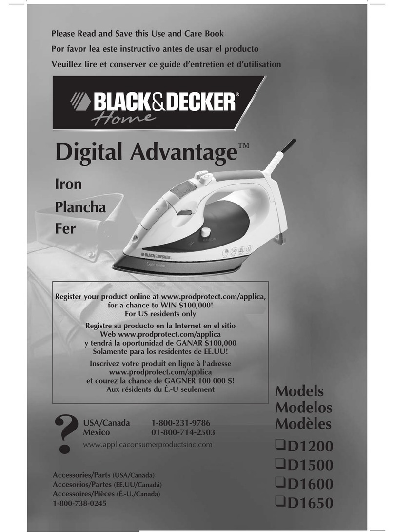 Black & Decker Digital Advantage D1200 Use and care book