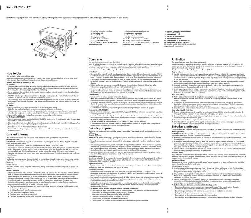 Black & Decker Toast-R-Oven Classic TRO201 Installation instructions
