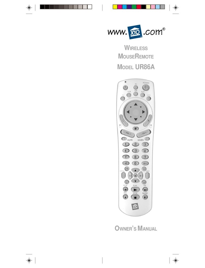 X10 Wireless MouseRemote UR86A owner's manual