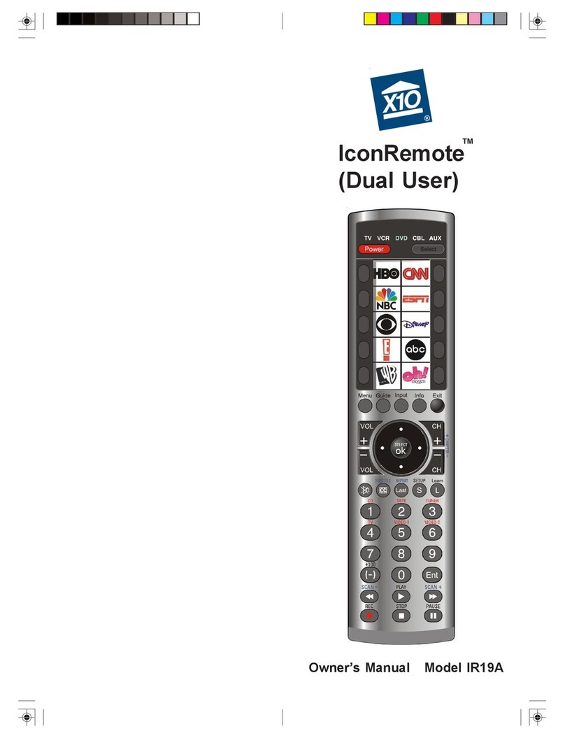 X10 IconRemote IR19A User manual X10 IconRemote IR19A User manual