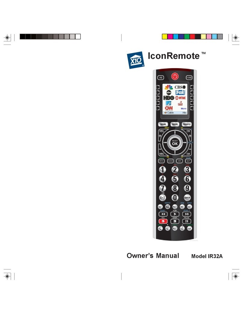 X10 IconRemote IR32A User manual