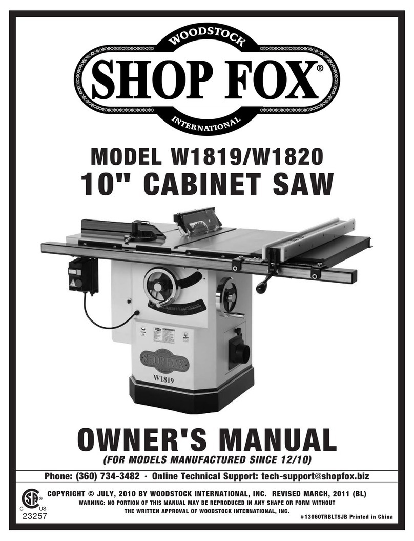 Woodstock SHOP FOX W1819 owner's manual Woodstock SHOP FOX W1819 owner's manual