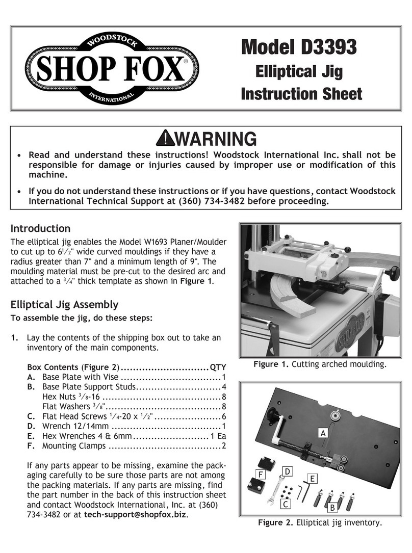 Woodstock SHOP FOX W1693 instruction sheet Woodstock SHOP FOX W1693 instruction sheet
