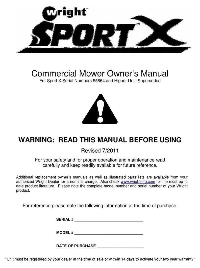 Wright Manufacturing Sport X 14SH654 owner's manual