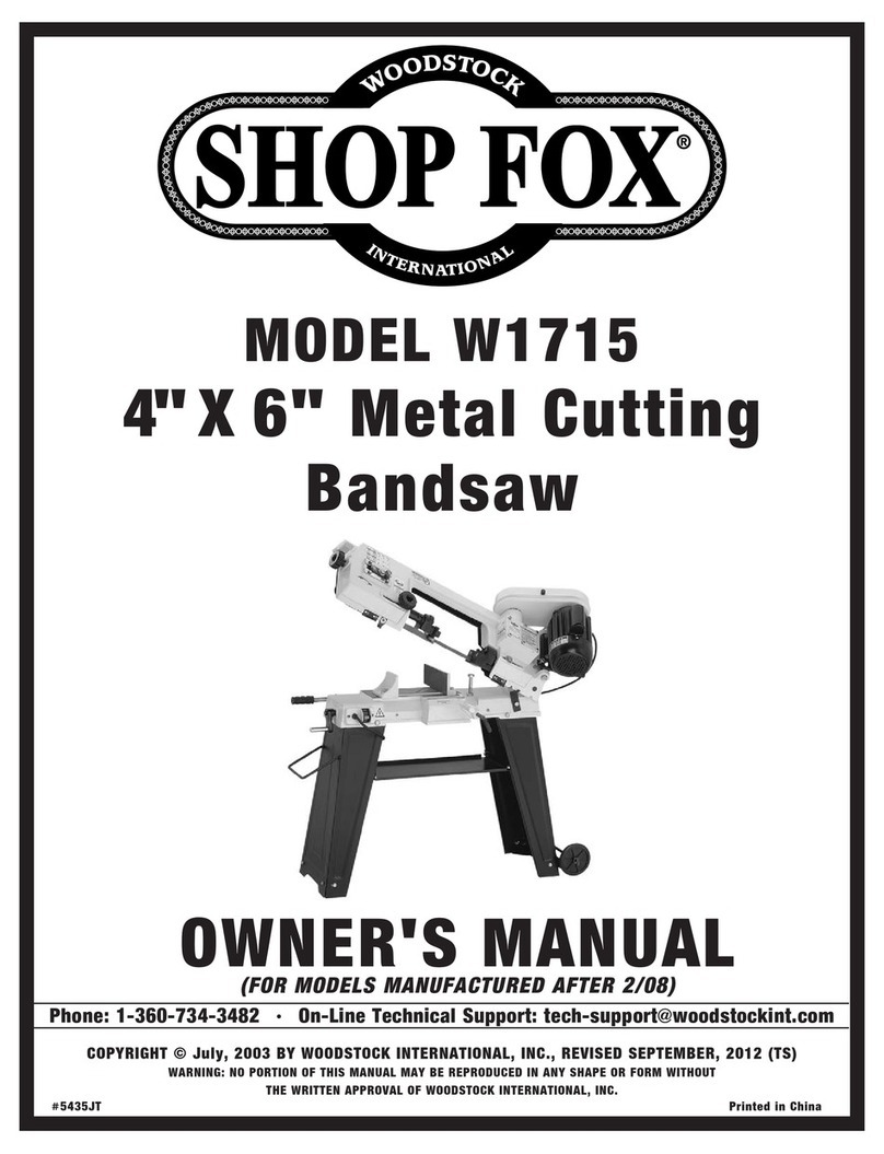 Woodstock SHOP FOX W1715 owner's manual