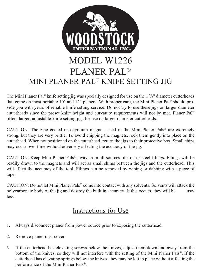 Woodstock PLANER PAL W1226 Instructions for use