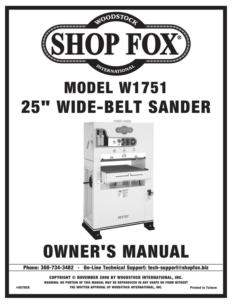 Woodstock SHOP FOX W1751 owner's manual