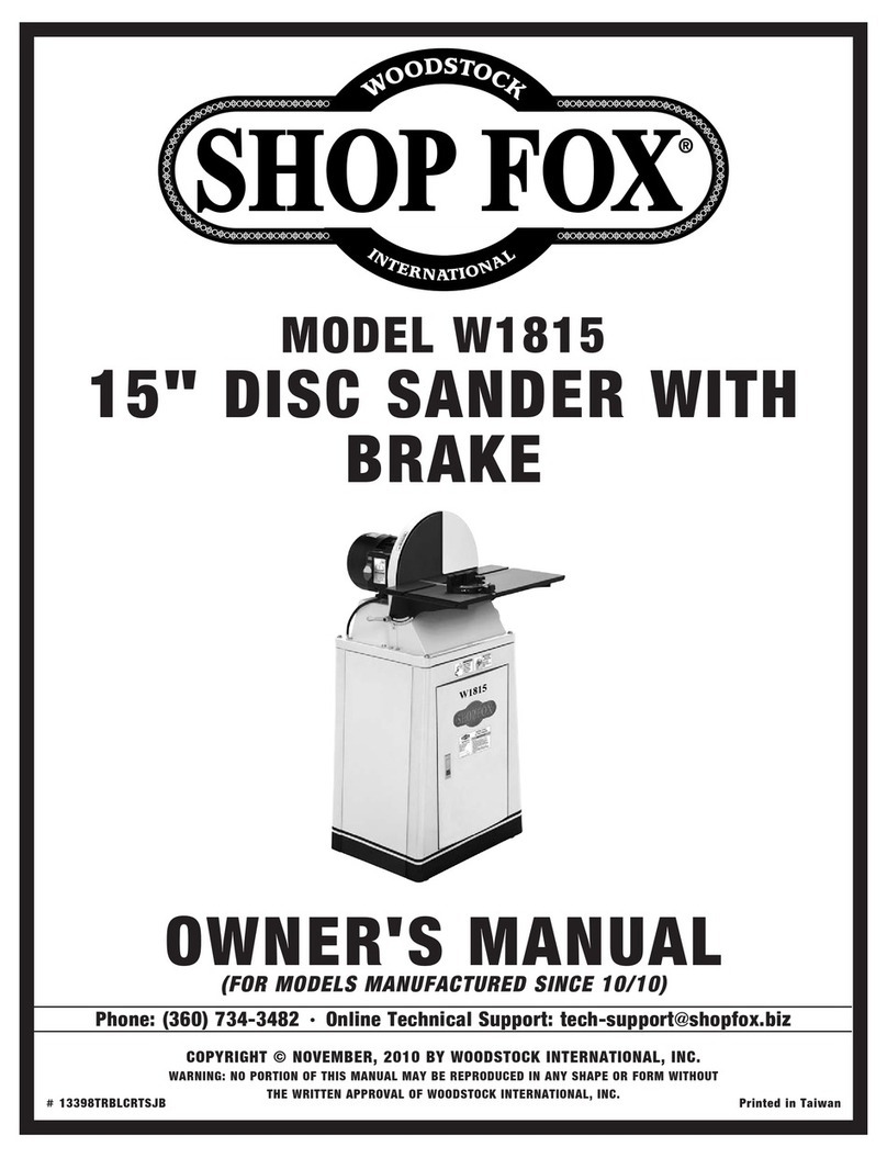 Woodstock SHOP FOX W1815 owner's manual