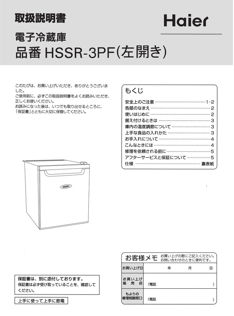 Haier HSSR-3P User manual Haier HSSR-3P User manual