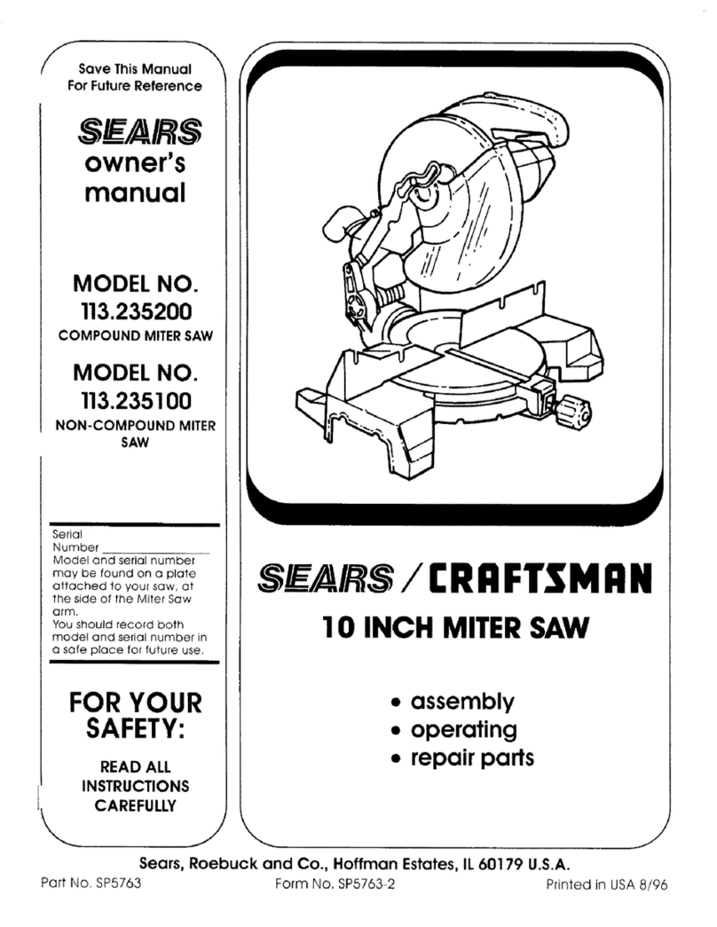 Sears Craftsman 113.235100 User manual Sears Craftsman 113.235100 User manual