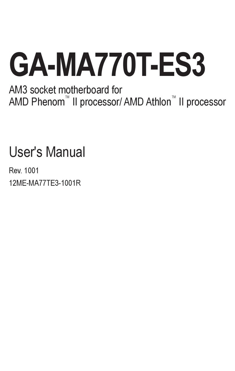 Gigabyte GA-MA770T-ES3 user manual