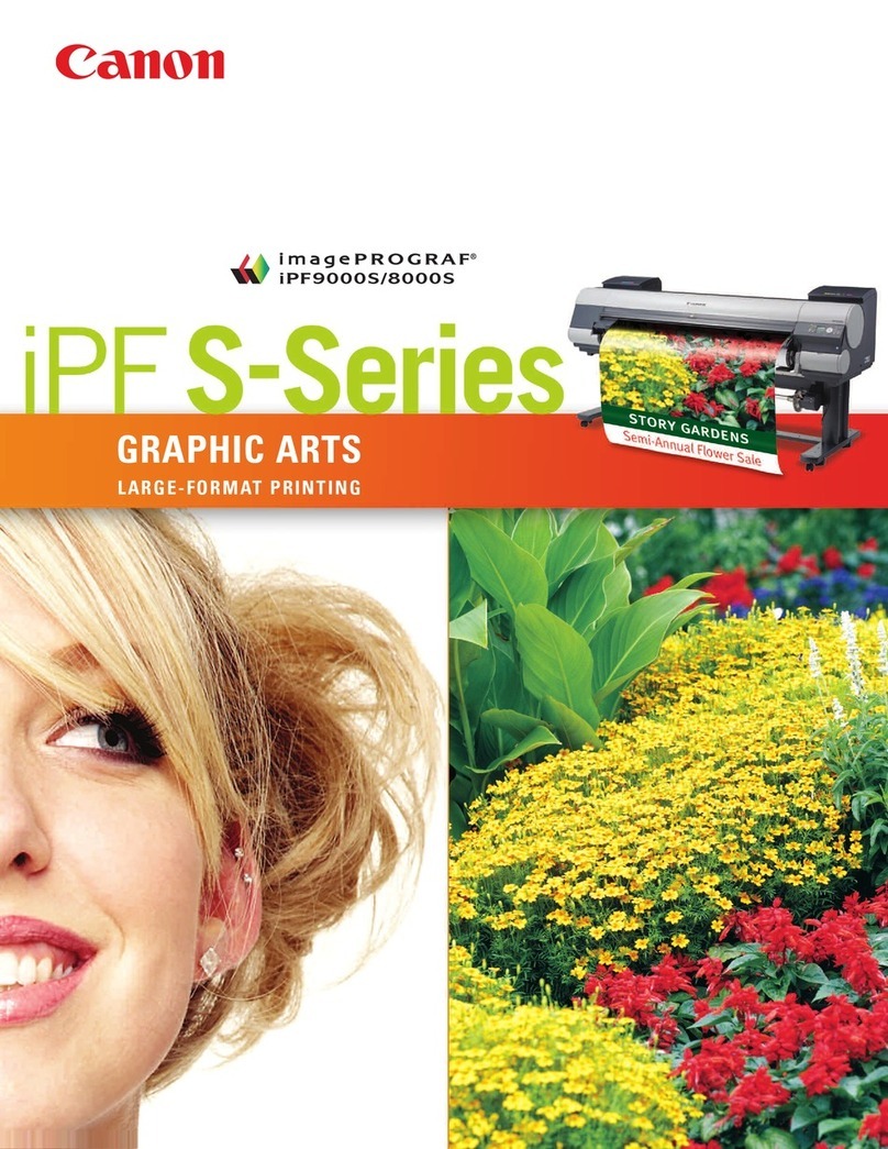 Canon iPF8000S - imagePROGRAF Color Inkjet Printer User manual