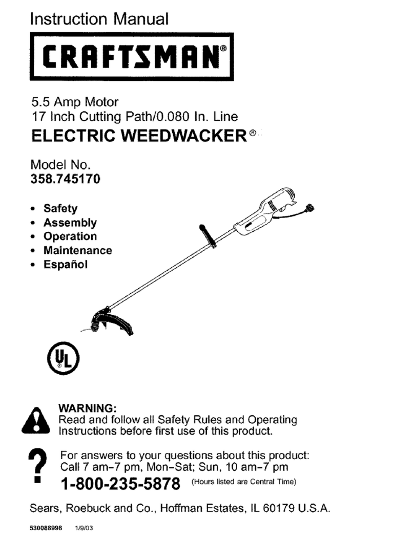 Craftsman WEEDWACKER 358.745170 User manual