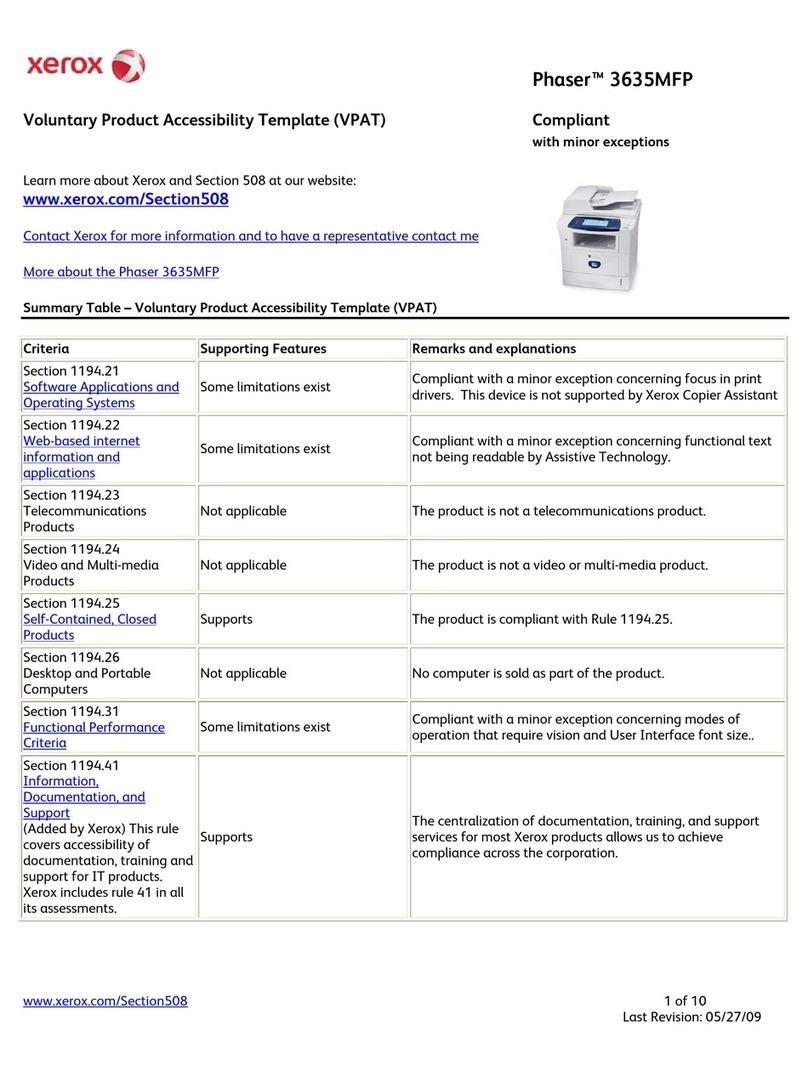 Xerox 3635MFP - Phaser B/W Laser User manual