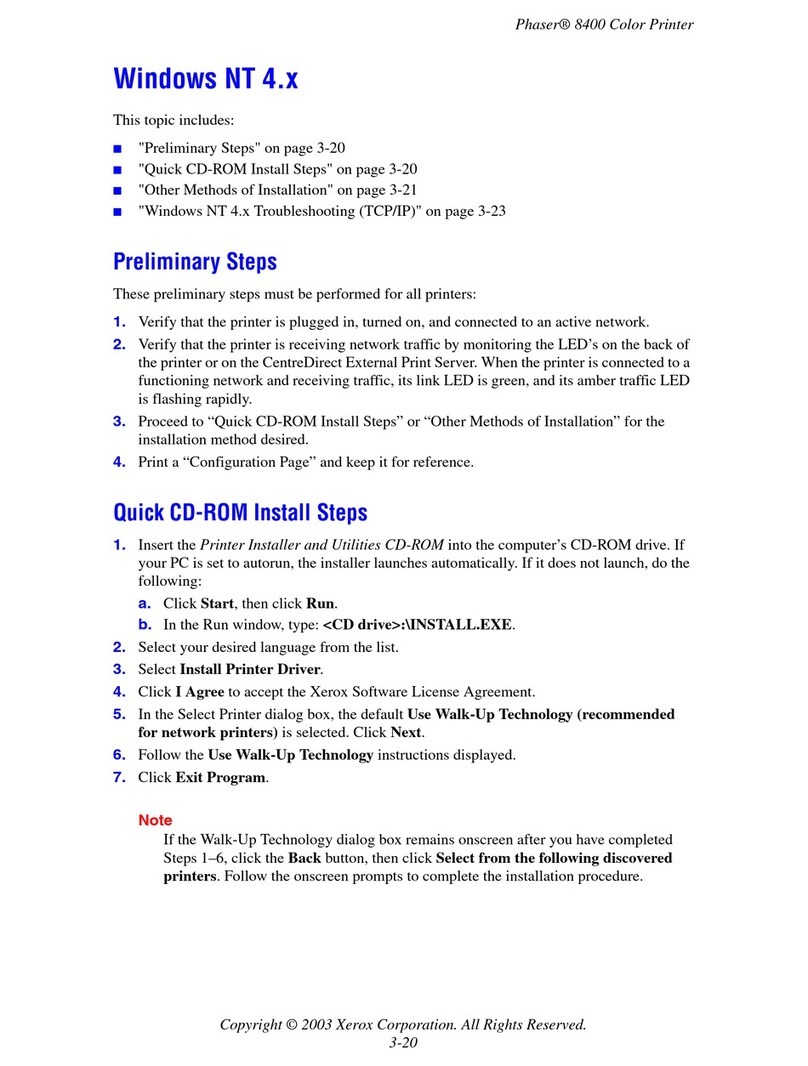 Xerox Phaser 8400 installation guide