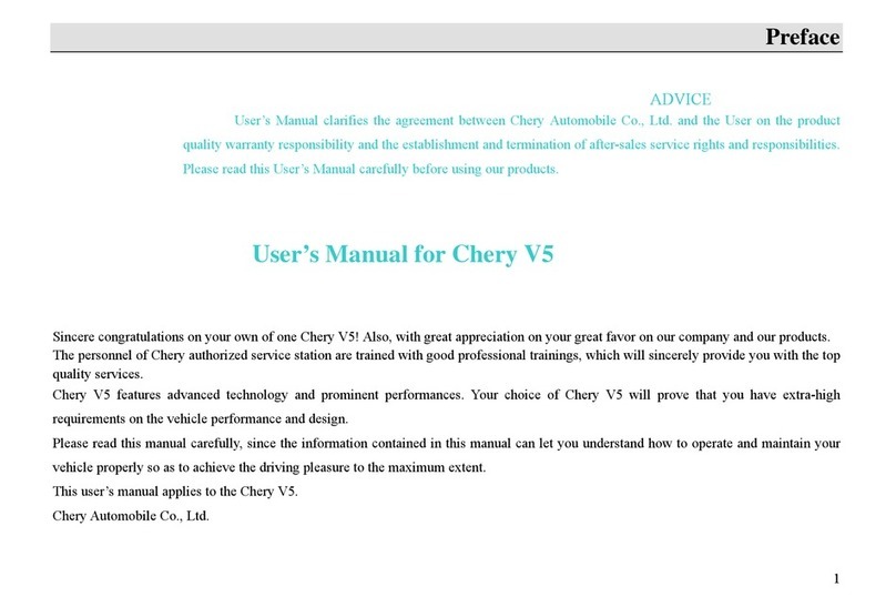 Chery V5 User manual Chery V5 User manual