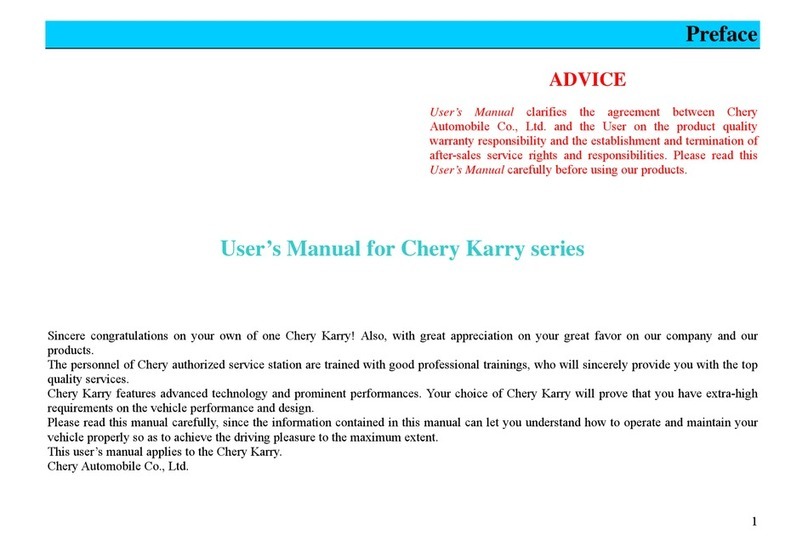 Chery Karry series User manual Chery Karry series User manual