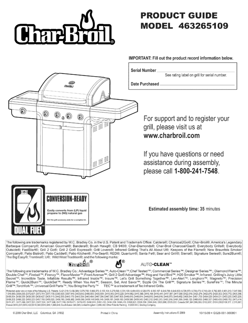 Char-Broil 463265109 Product guide