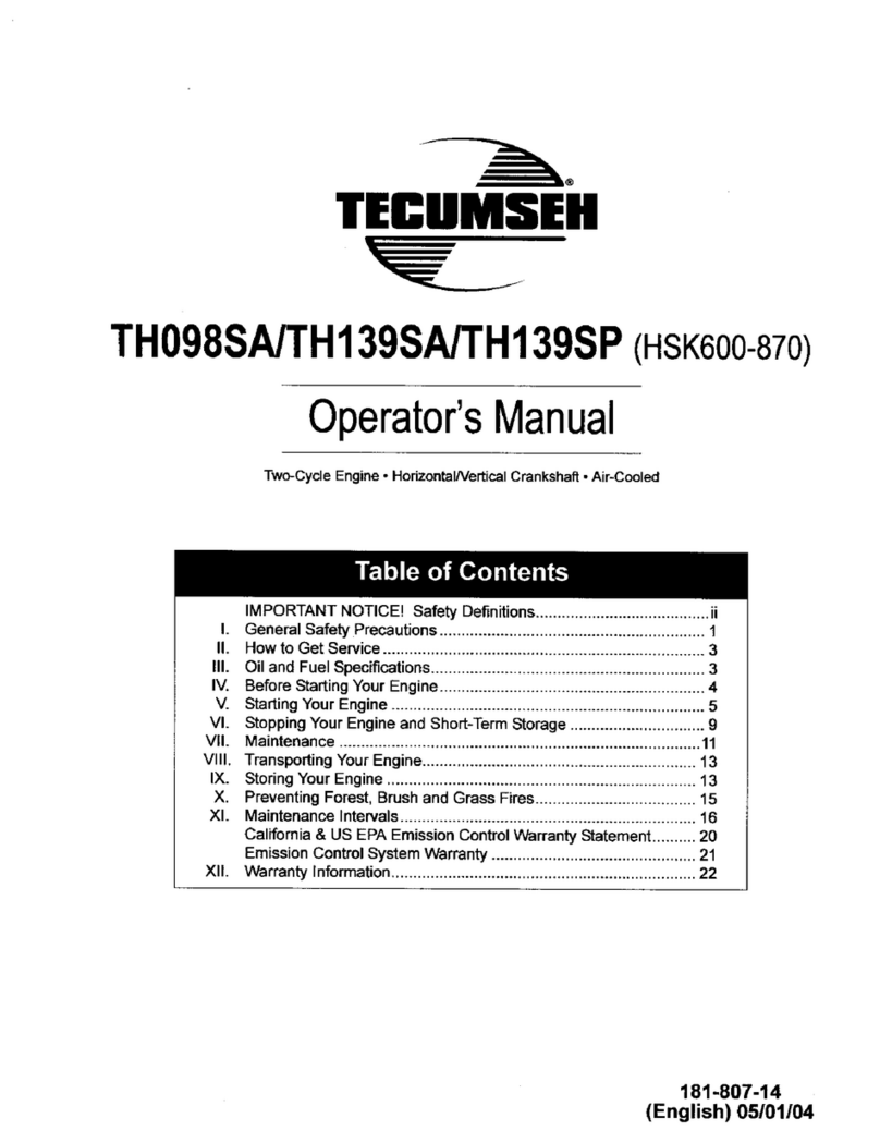 Tecumseh TH098SA User manual