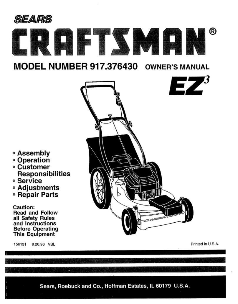 Craftsman 917.376430 owner's manual