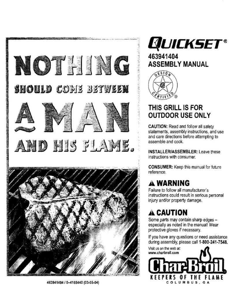 Char-Broil Quickset 463941404 Assembly Assembly manual Char-Broil Quickset 463941404 Assembly Assembly manual